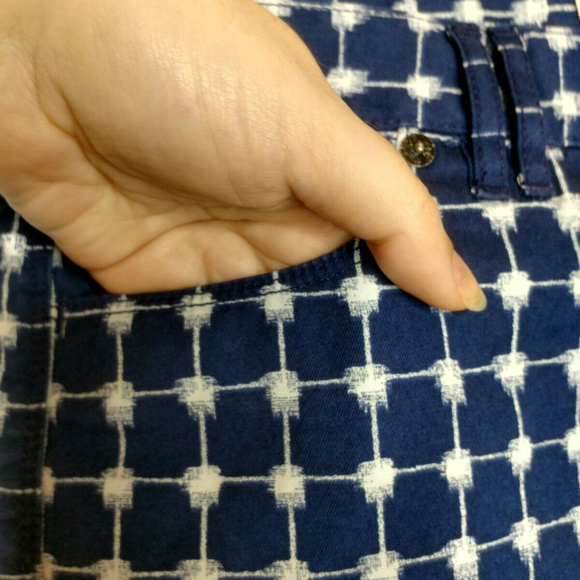 Madewell Women's Size 27 Blue and White Shorts - Picture 7 of 8